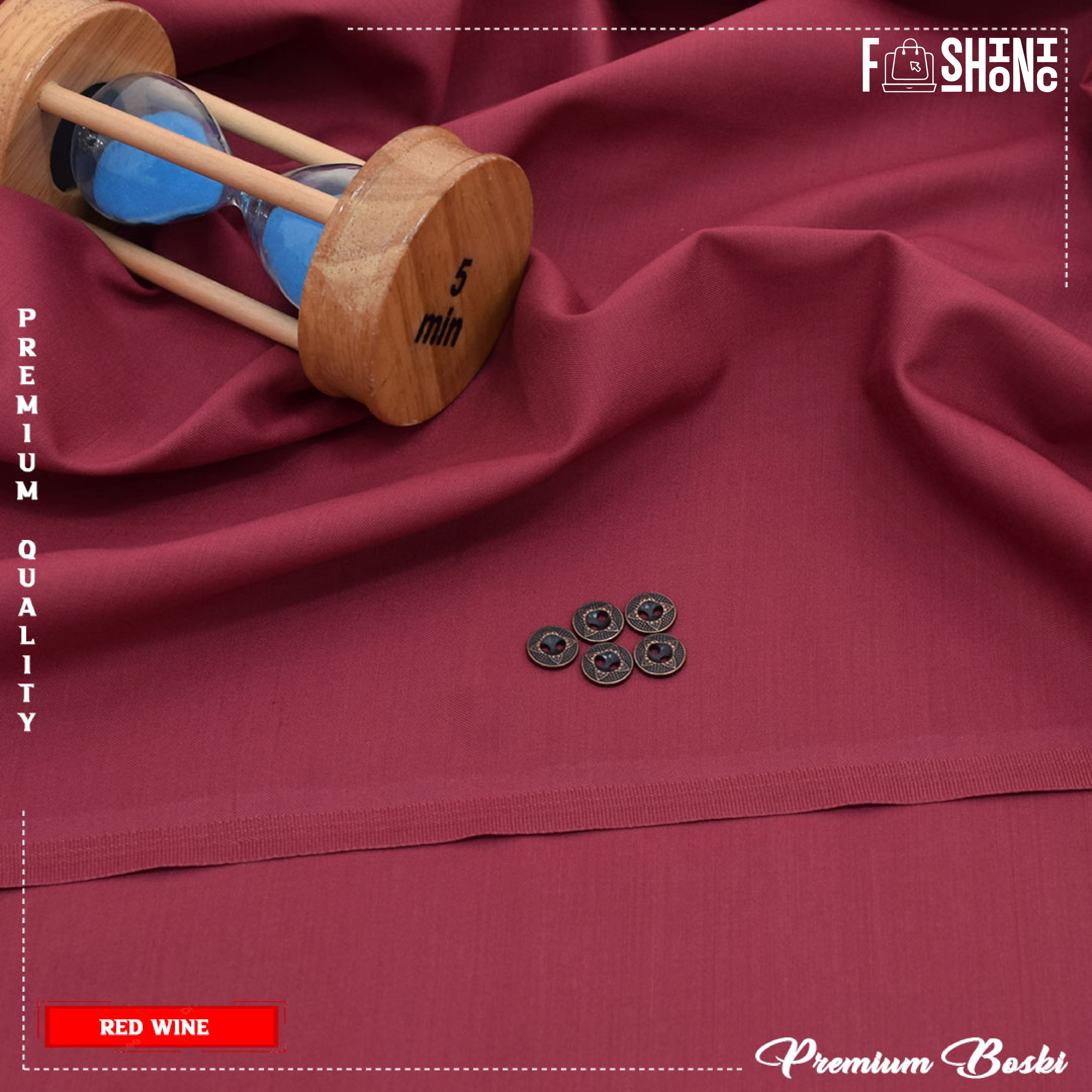 Men’s Unstitched Premium Booski | Rose Wood