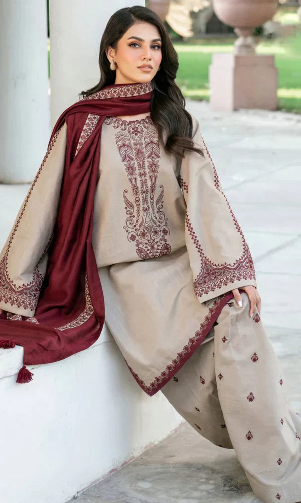 Dhanak 3Pc Embroidered Winter's Hot Collection