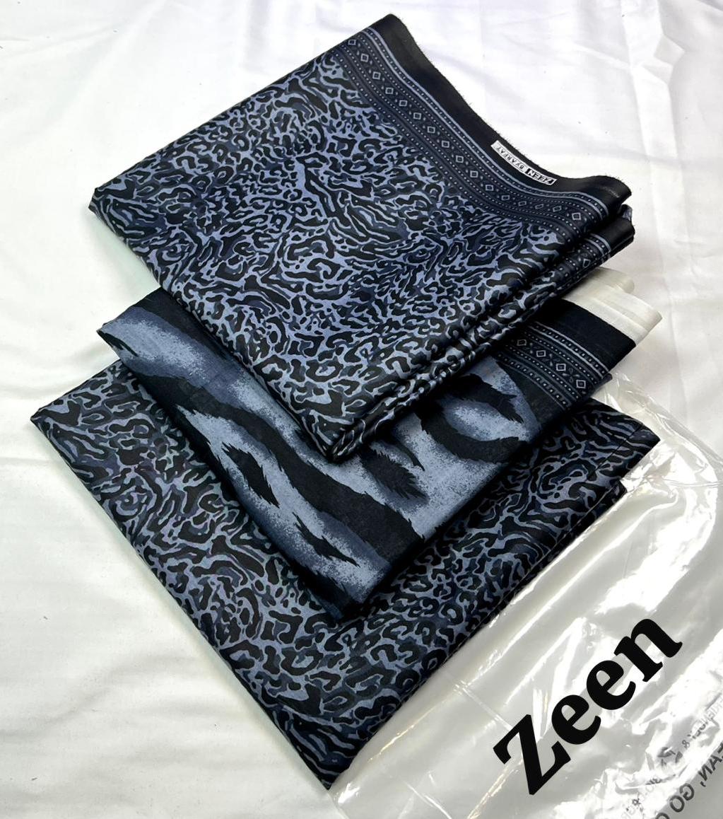 Zeen Printed Lawn Unstitched 3Piece D-007