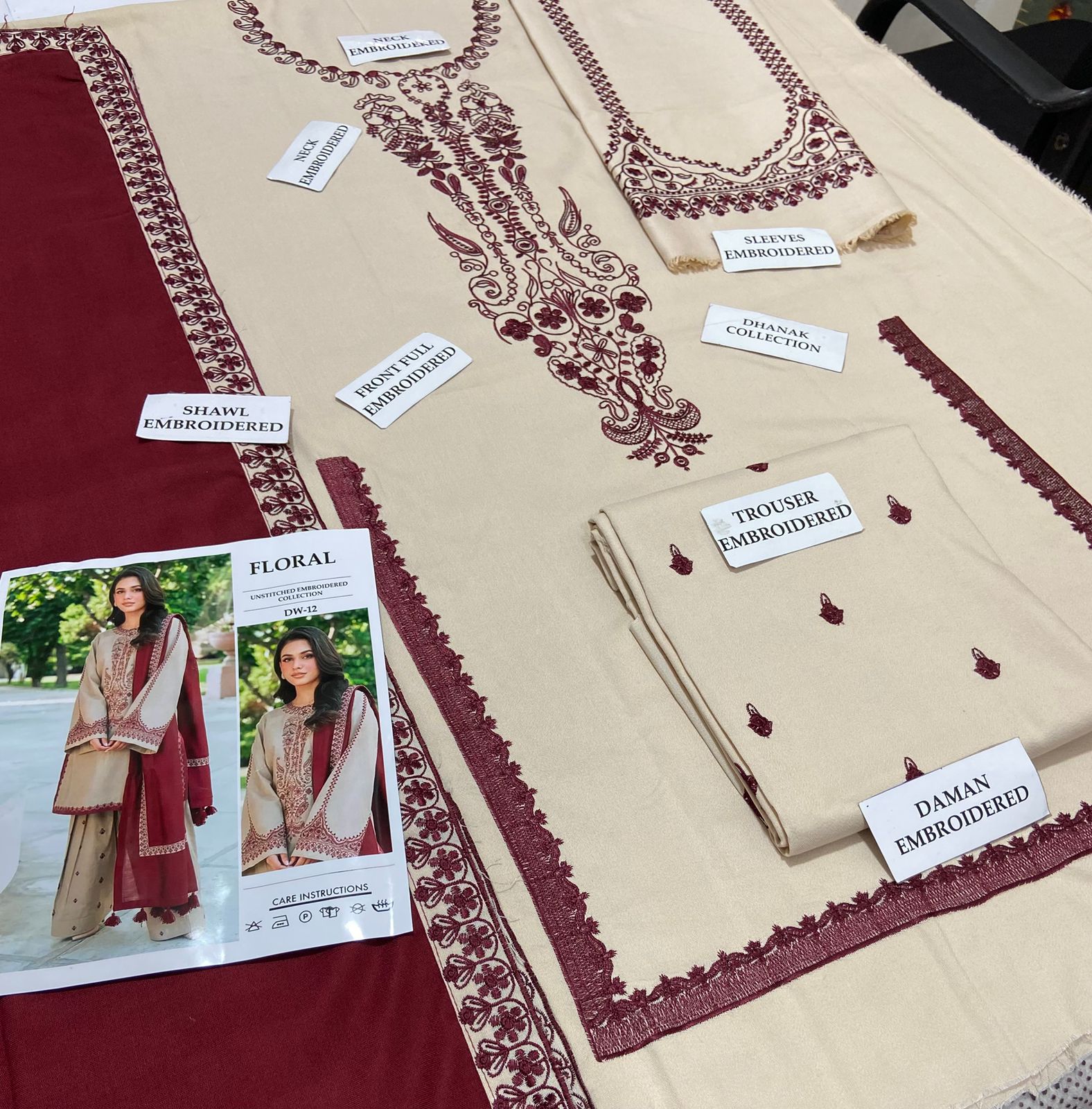 Dhanak 3Pc Embroidered Winter's Hot Collection