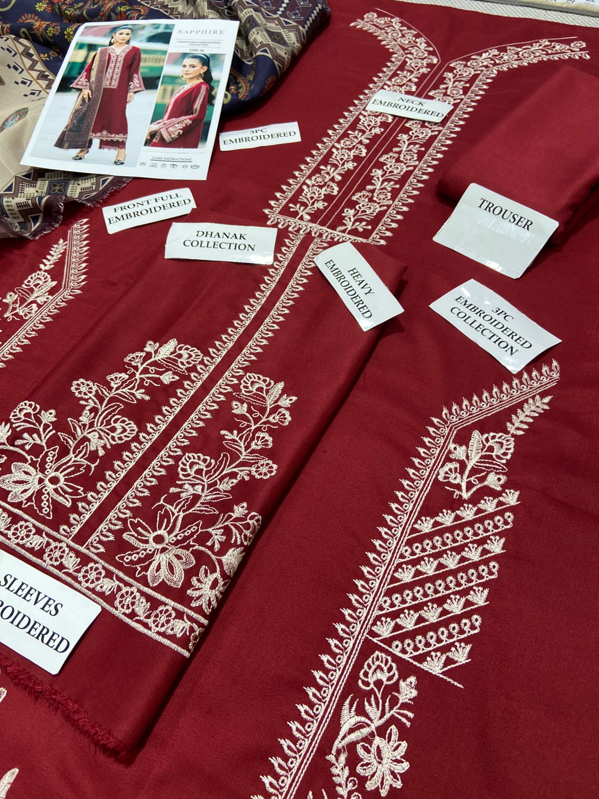 Dhanak 3Pc Embroidered Winter's Hot Collection