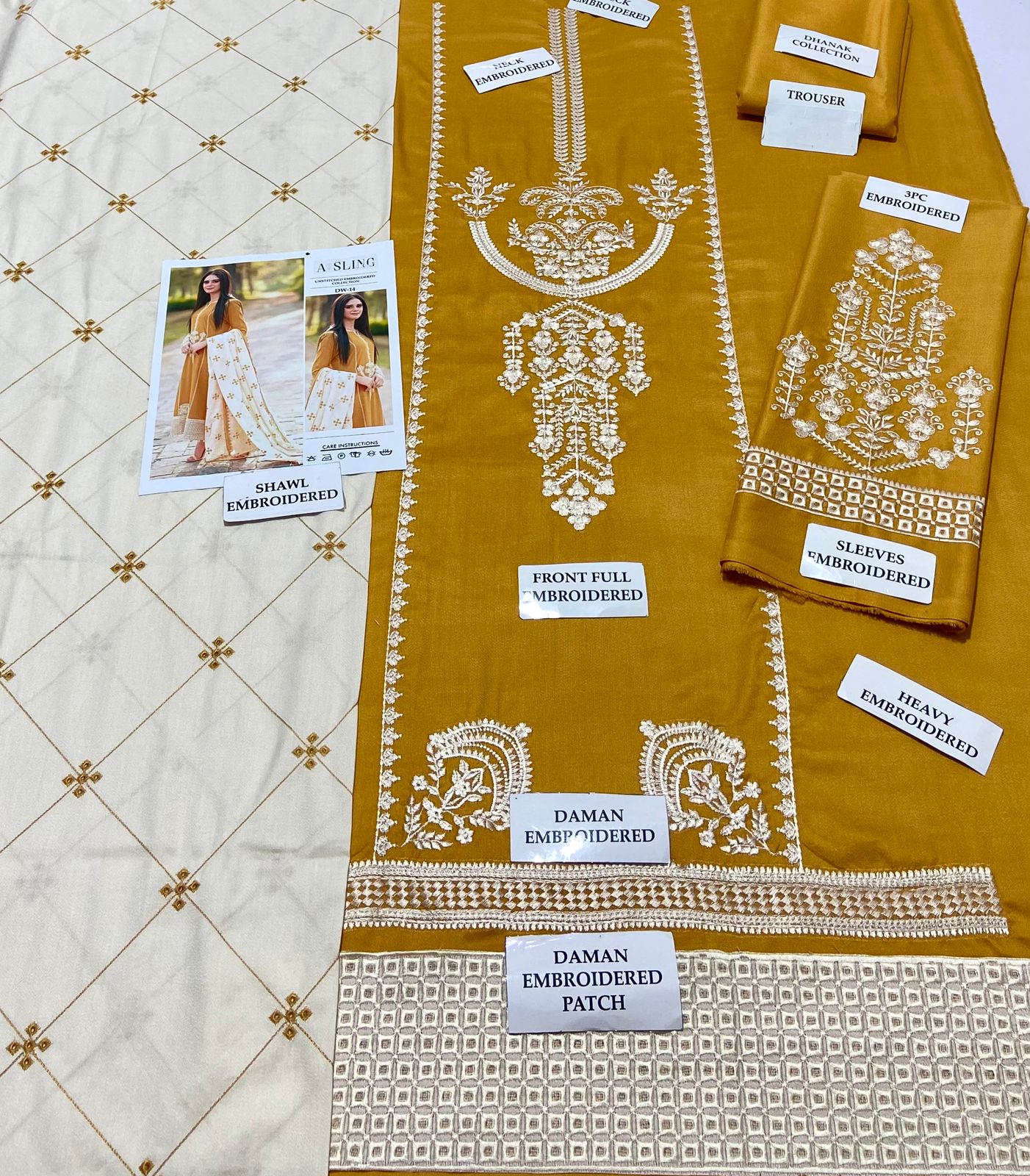 Dhanak 3Pc Embroidered Winter's Hot Collection