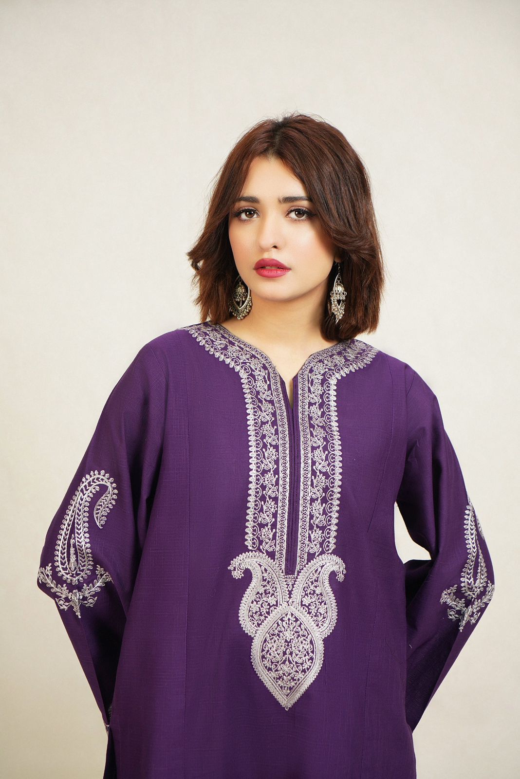 2Pc DHANAK  Embroidered 01