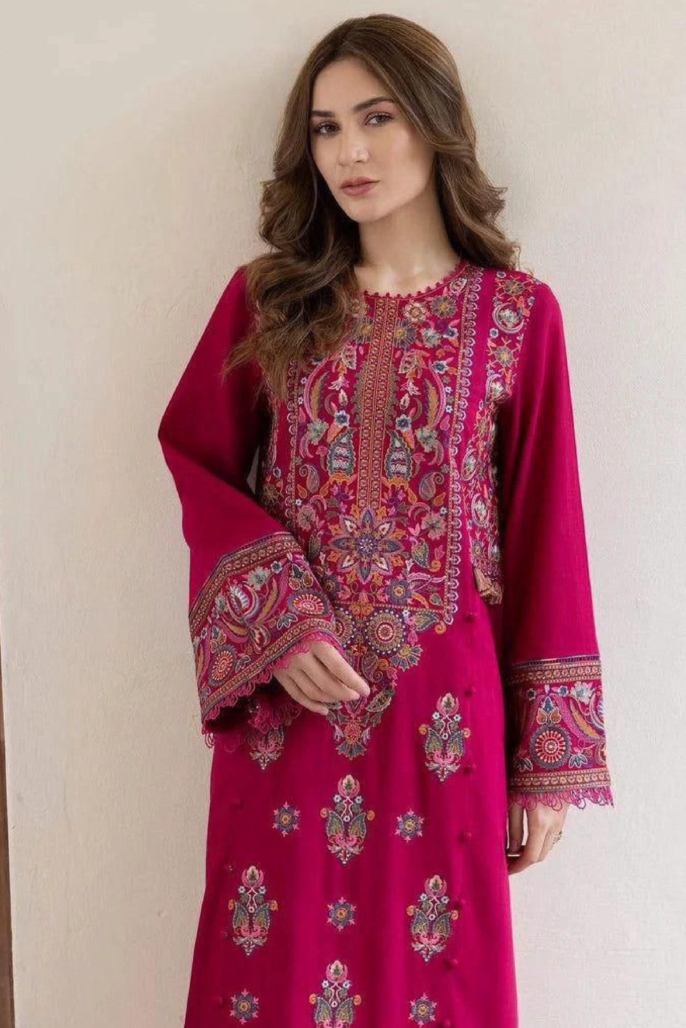 2Pc DHANAK  Embroidered 04