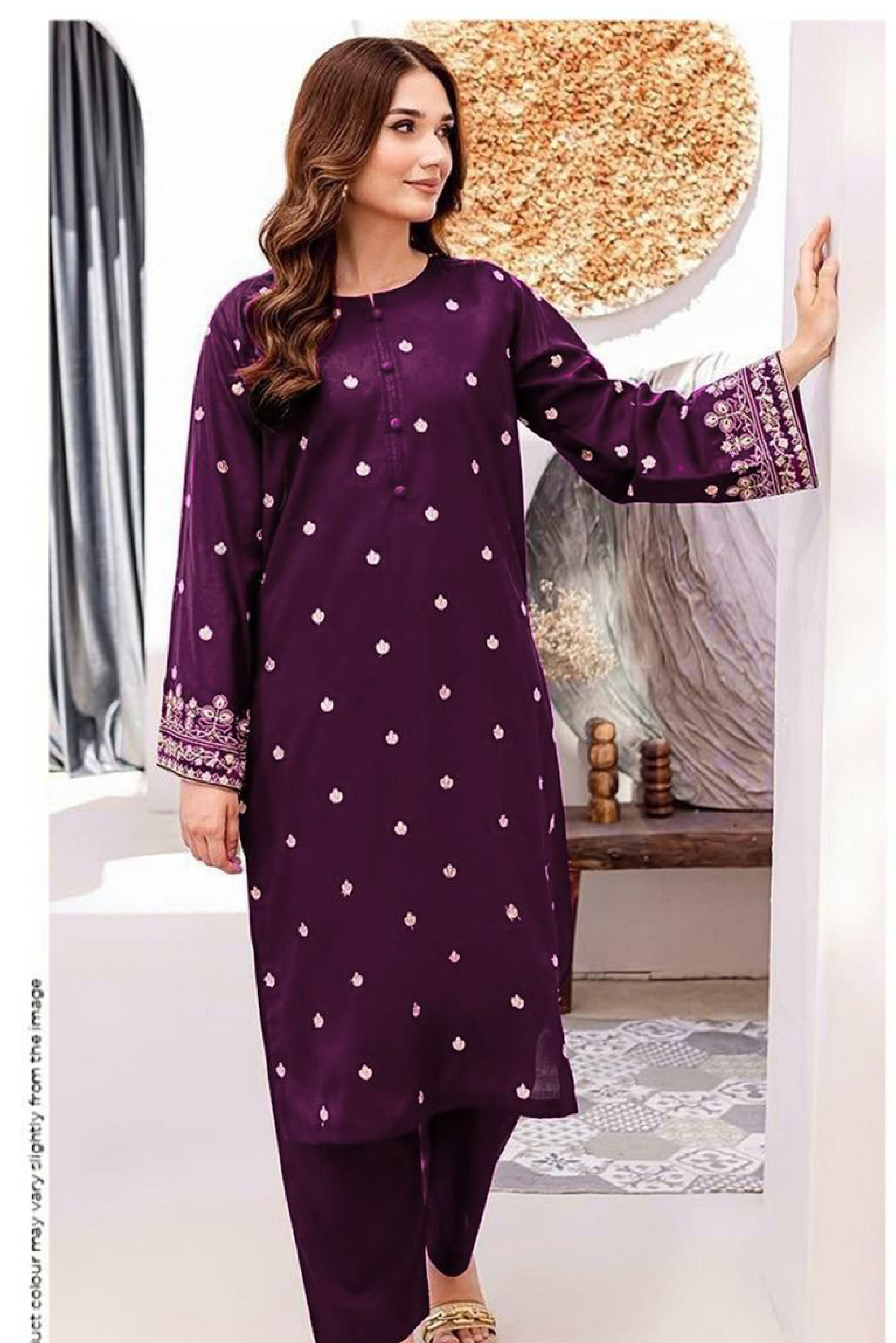 2Pc DHANAK  Embroidered 03