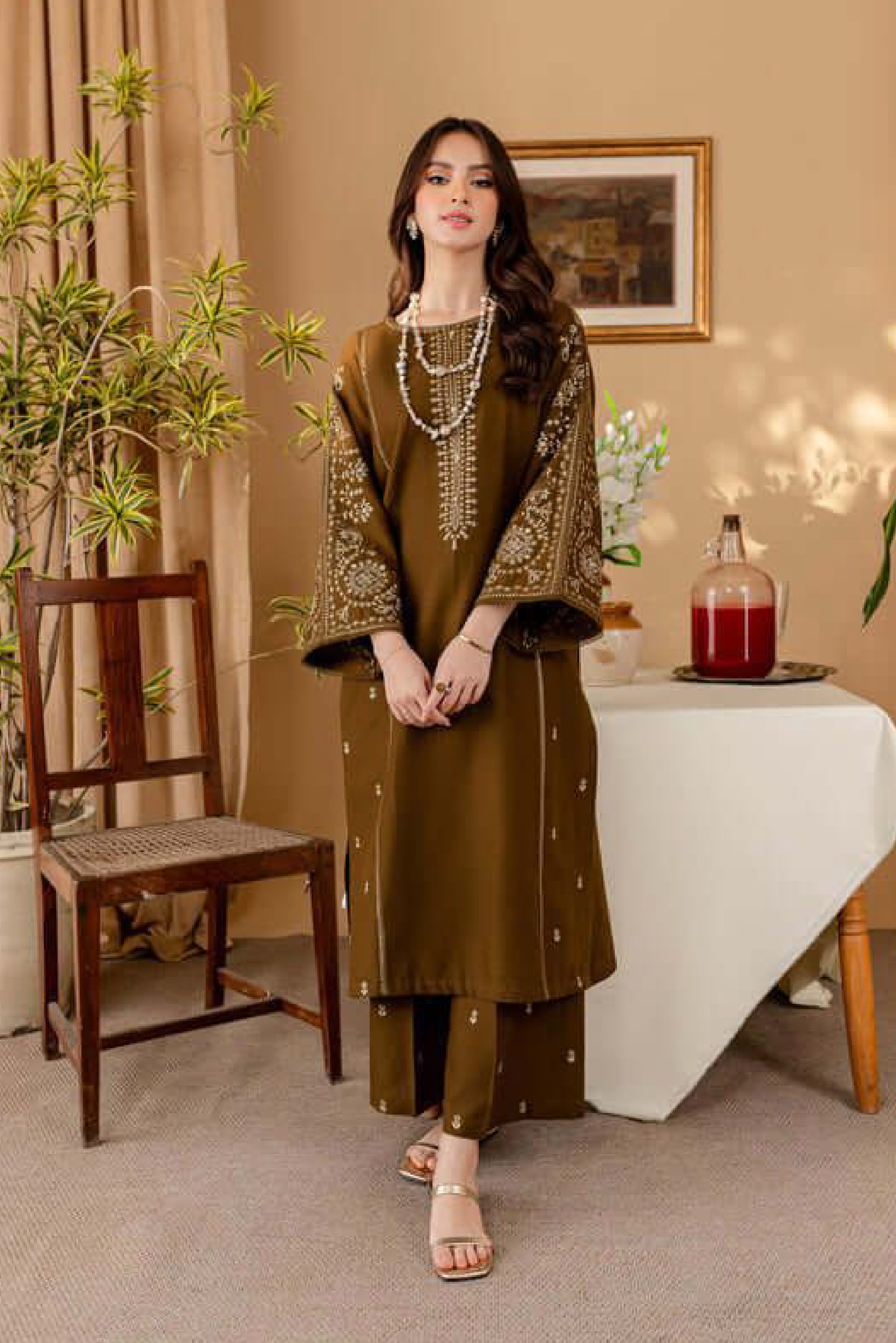 2Pc DHANAK  Embroidered 06