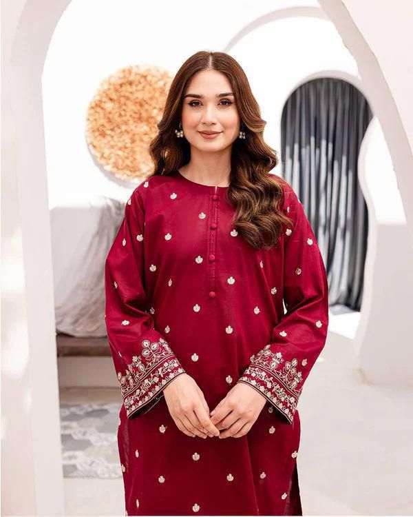 2Pc DHANAK  Embroidered 02