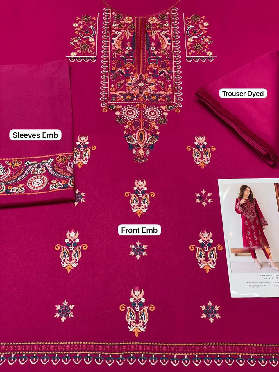 2Pc DHANAK  Embroidered 04