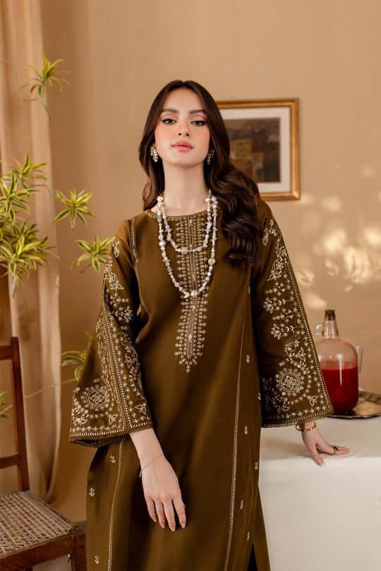 2Pc DHANAK  Embroidered 06