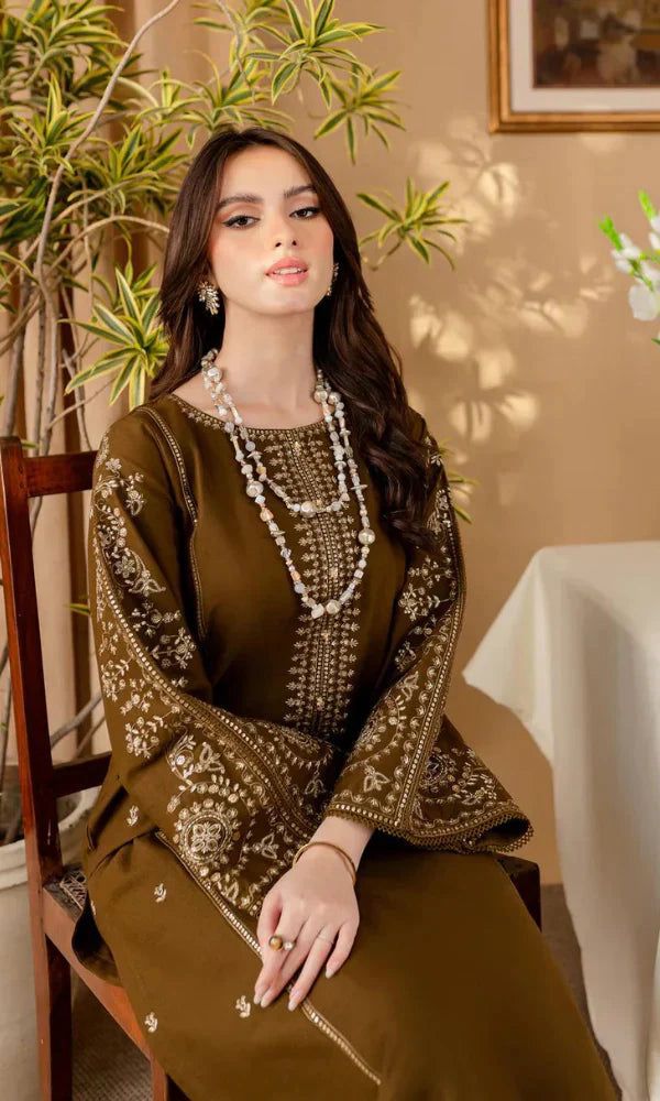 2Pc DHANAK  Embroidered 06
