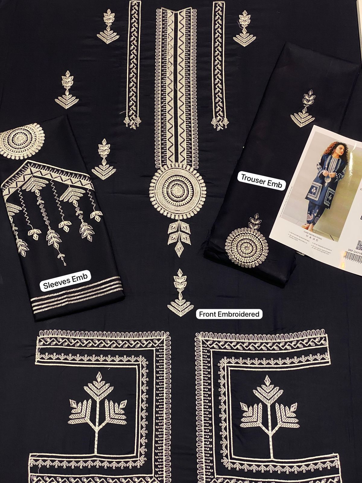 2Pc DHANAK  Embroidered 07