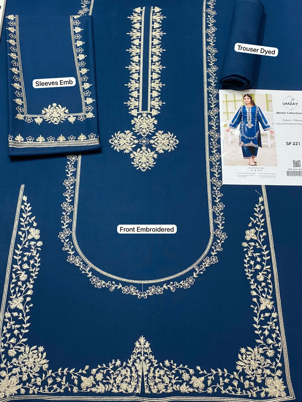 2Pc DHANAK  Embroidered 08