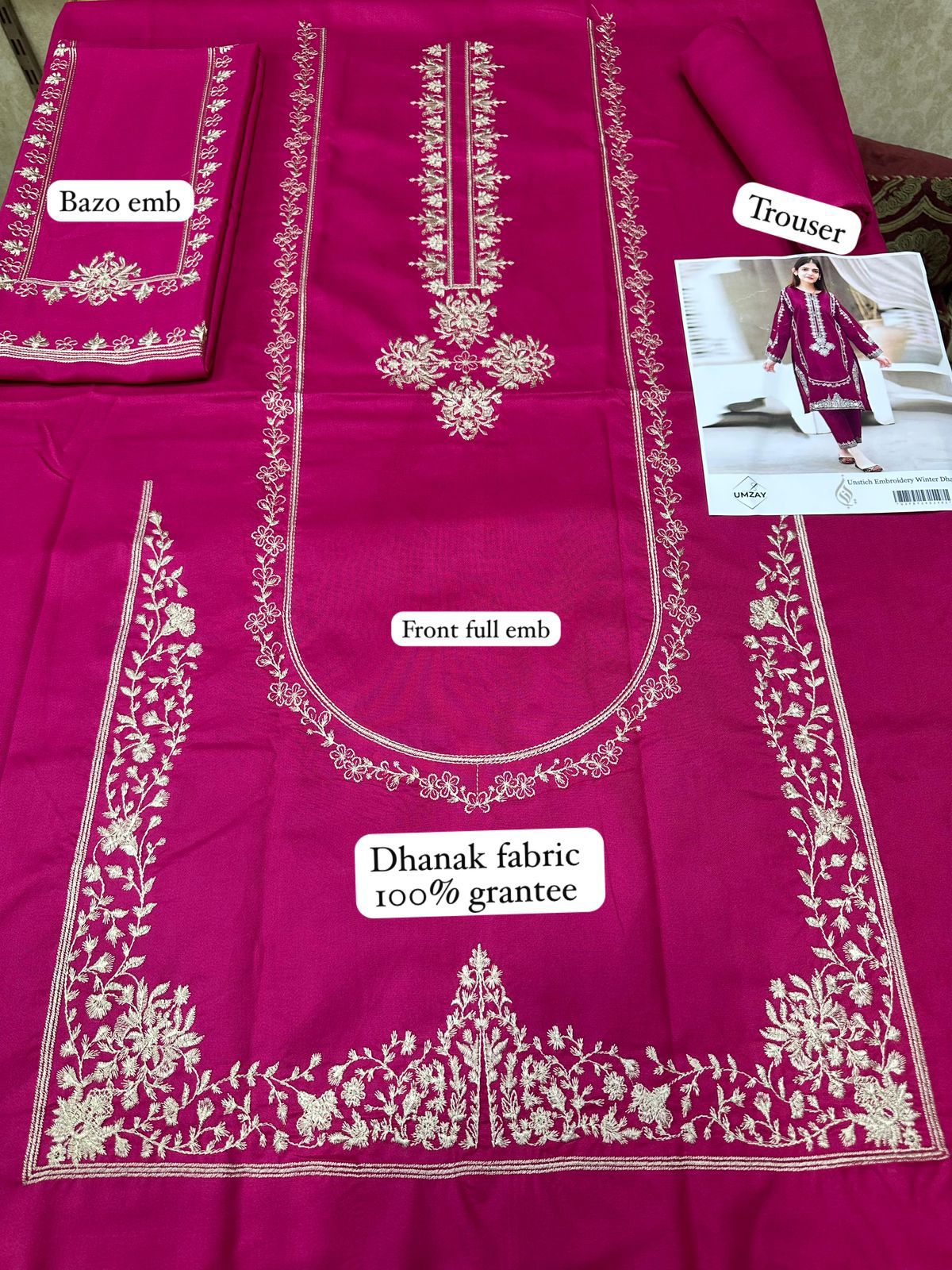 2Pc DHANAK  Embroidered 11