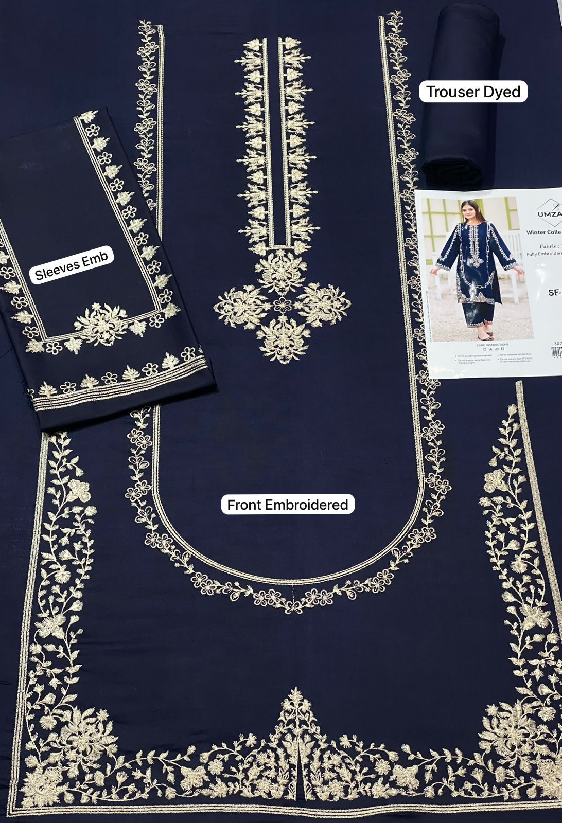 2Pc DHANAK  Embroidered 14