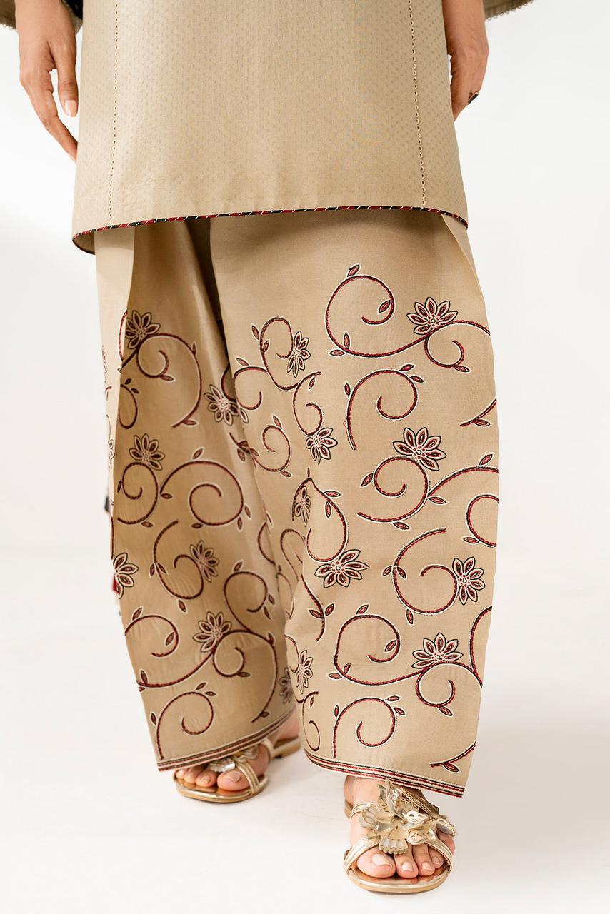 3Pc Embroidered DHANAK With Pashmina Wool Shawl