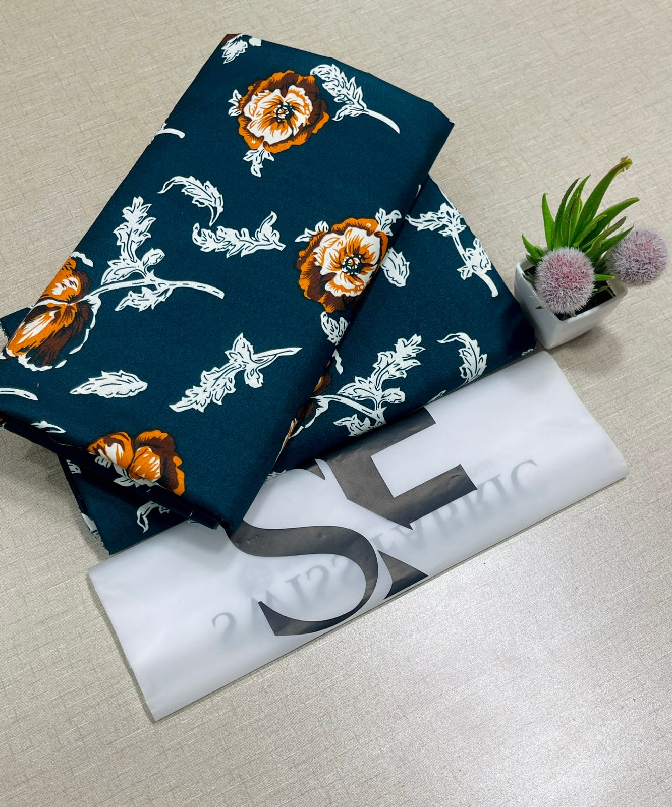 Floral Printed Cotton 2Piece D-109