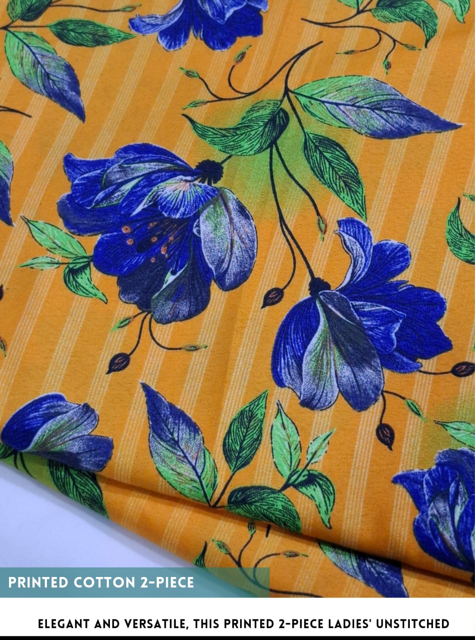 Floral Printed Cotton 2Piece D-038