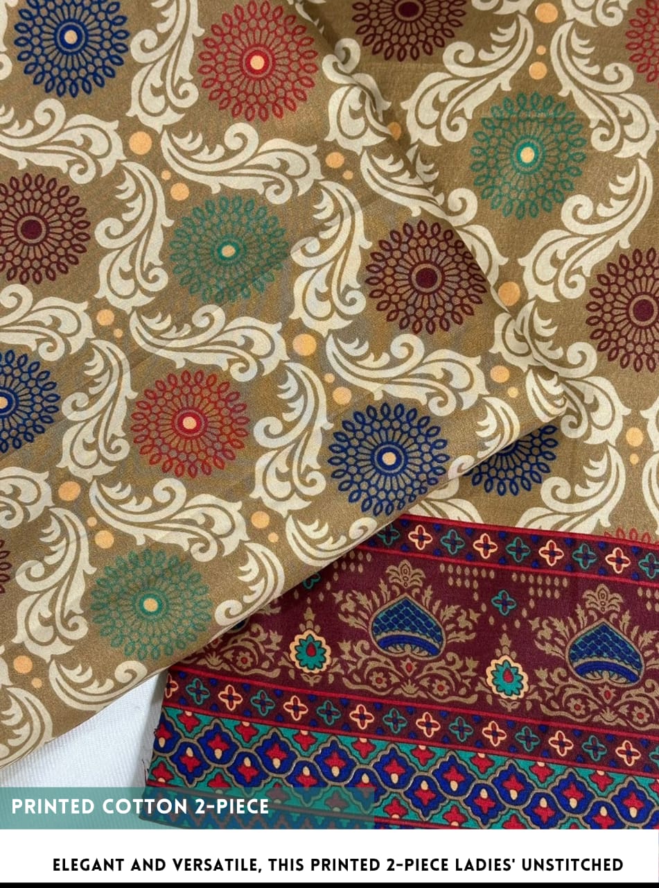 Floral Printed Cotton 2Piece D-035