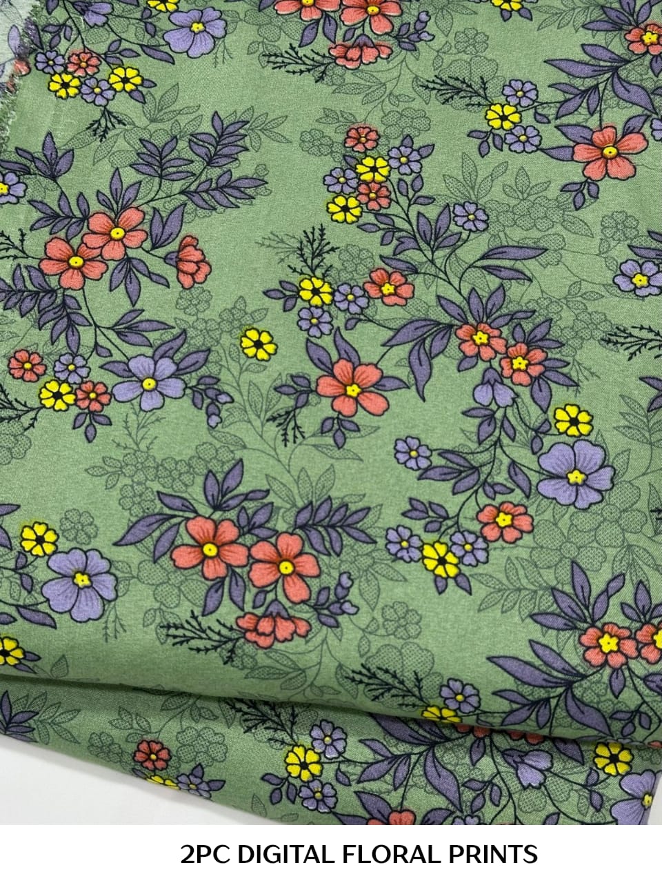 Floral Printed Cotton 2Piece D-122