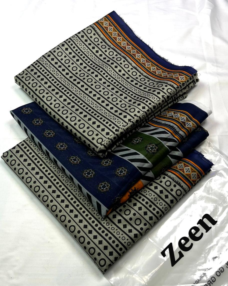 Zeen Printed Lawn Unstitched 3Piece D-014