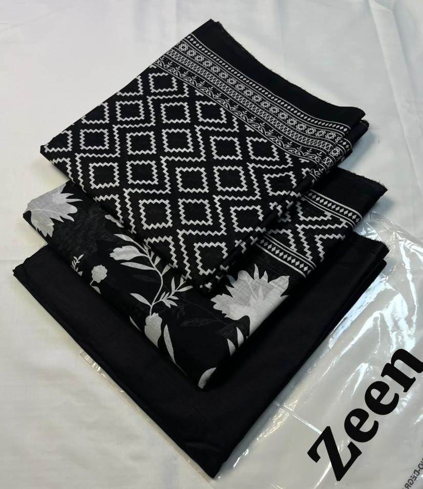 Zeen Printed Lawn Unstitched 3Piece D-017