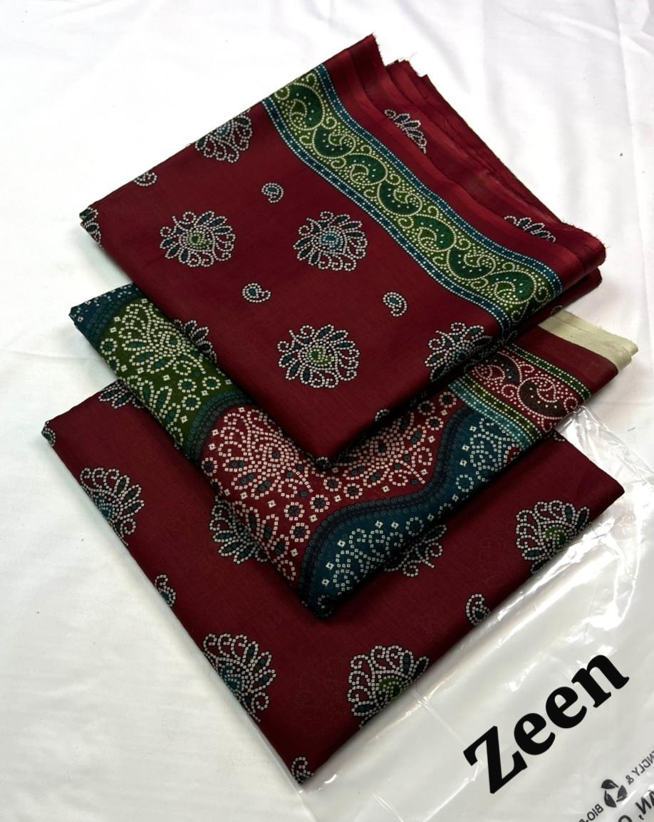 Zeen Printed Lawn Unstitched 3Piece D-006