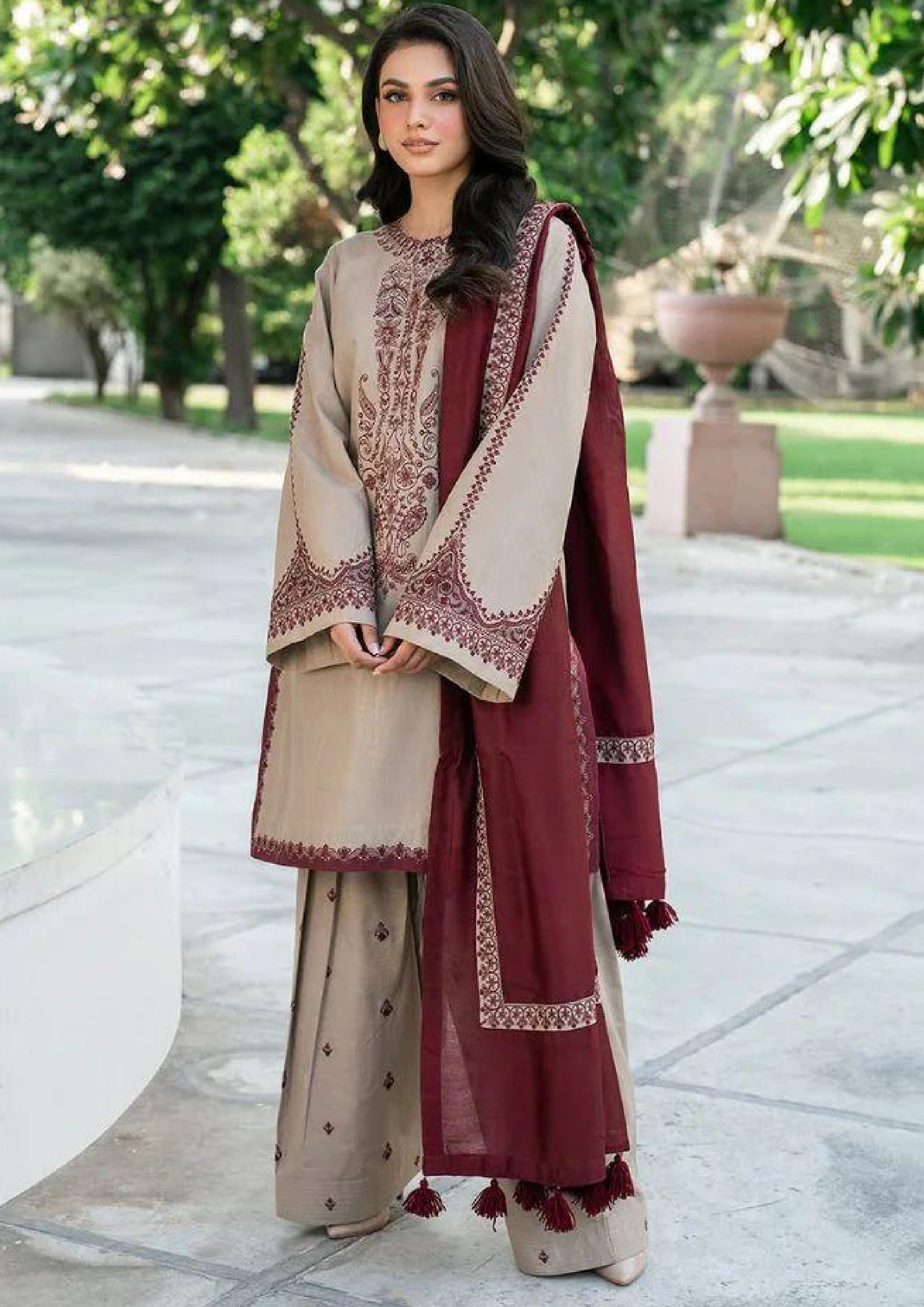 Dhanak 3Pc Embroidered Winter's Hot Collection